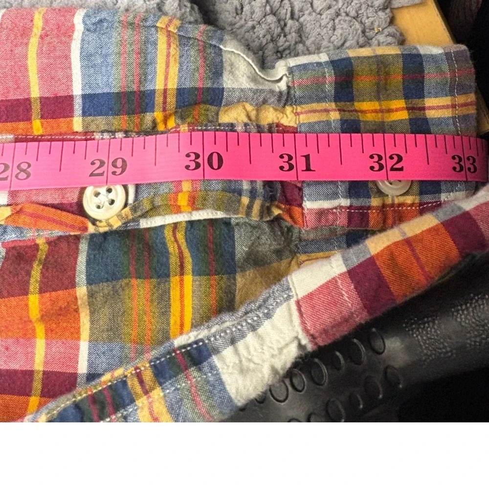 Vintage Polo Ralph Lauren Shirt Mens Large Blue Red Plaid Button Down Casual 90s